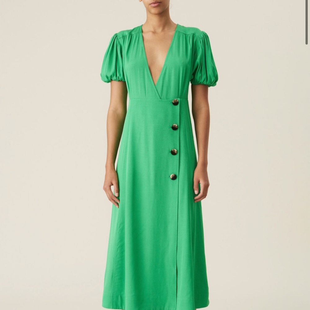 Ripstop Viscose Wrap Dress